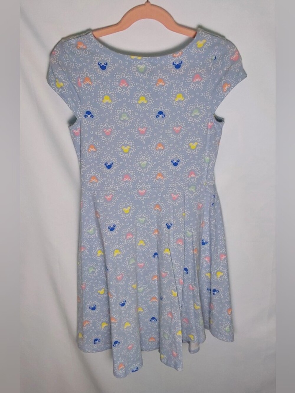 Girls Peach Lace Puff-Sleeve Dress + Disney Jumping Beans Dress - Picture 6 of 9